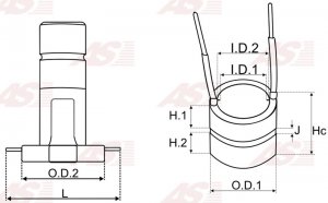 UD02522ASL | AUTO STARTER | PierÅ›cienie Å›lizgowe do alternatora UD02522ASL 