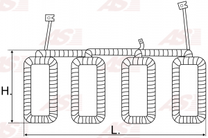 UD40848SF | AUTO STARTER | Uzwojenie / Stojan do rozrusznika UD40848SF 