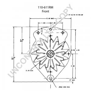 110-611RM | PRESTOLITE LEECE NEVILE | ALTERNATOR [PL] 110-611RM [12V][65A]  110-611RM 